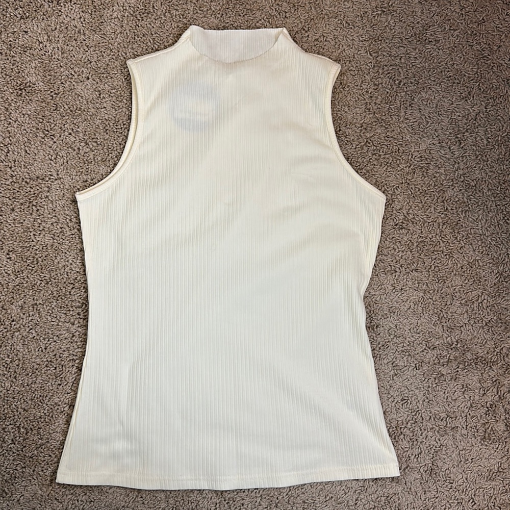 NWT Mittoshop ribbed mock neck top sz large